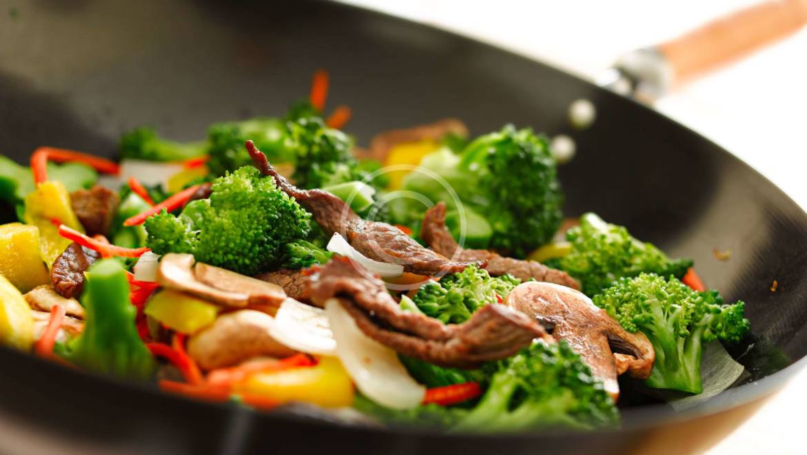 Baked Beef with Steamed Vegetables