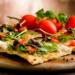 Lavash Pizza with Tomatoes and Mozzarella